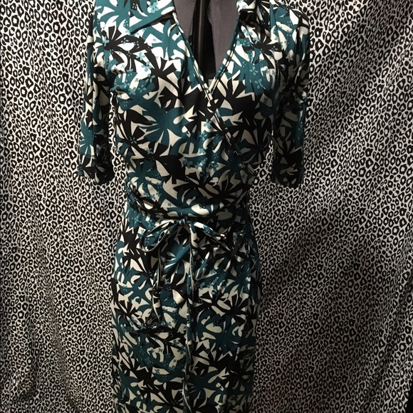 Max Studio faux wrap dress -elbow sleeves
