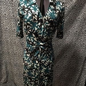 Max Studio faux wrap dress -elbow sleeves