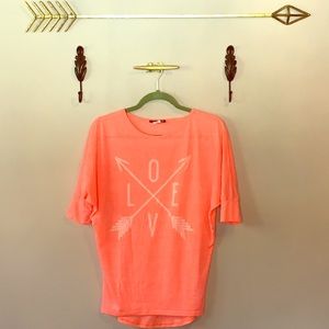 Neon Pink "Love" Tee.