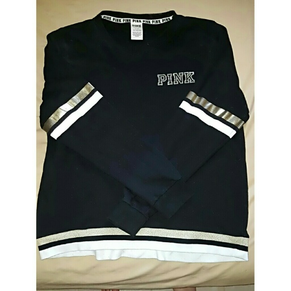 PINK Victoria's Secret Sweaters - VS Pink black sweatshirt
