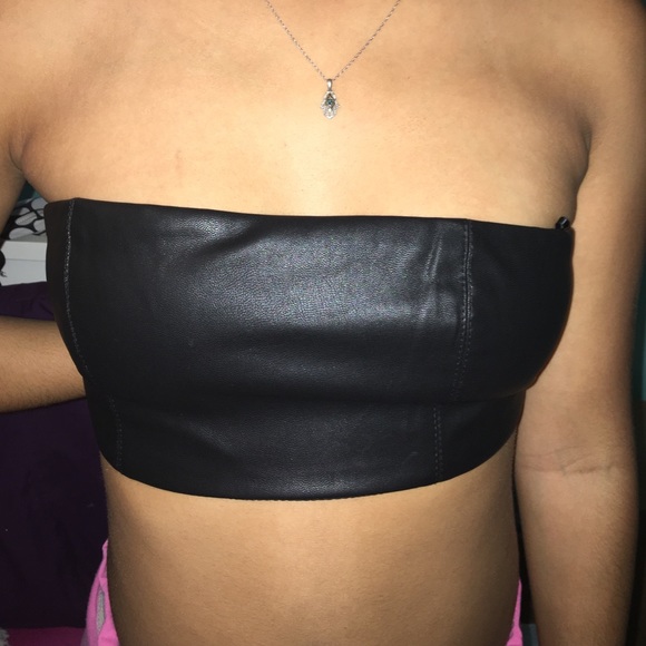 Forever 21 Tops - Black leather tube top