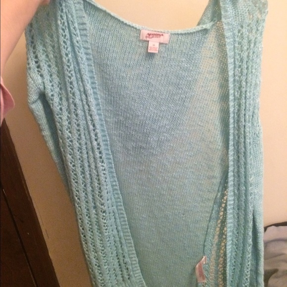 Blue cardigan