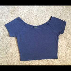 Rue 21 navy blue crop top