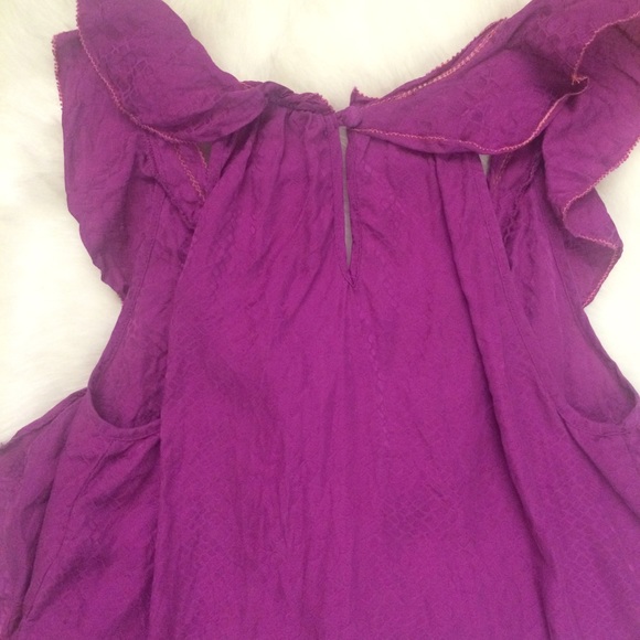 Fuchsia Rebecca Taylor ruffle top - Picture 4 of 4