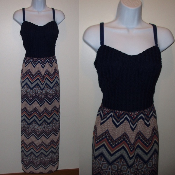 ⚓️Firm! Crochet Chevron Skirt Maxi Dress Plus Size - Picture 2 of 2