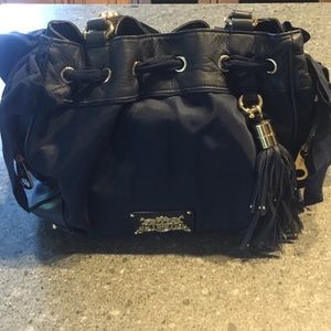 Navy blue Juicy Couture handbag with bows & tassel