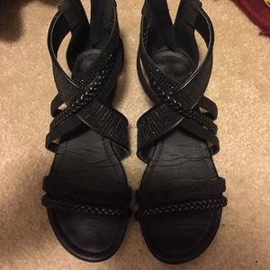 Black Sparkly Sandals