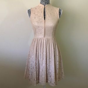 Tan Keyhole Dress