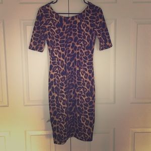 Leopard midi dress