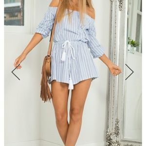 NEVER WORN Stripped SHOWPO playsuit.  with tags