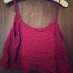 Burgundy crop top