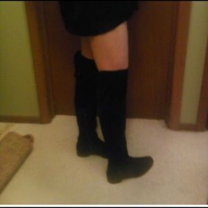 Zara suede flat boot