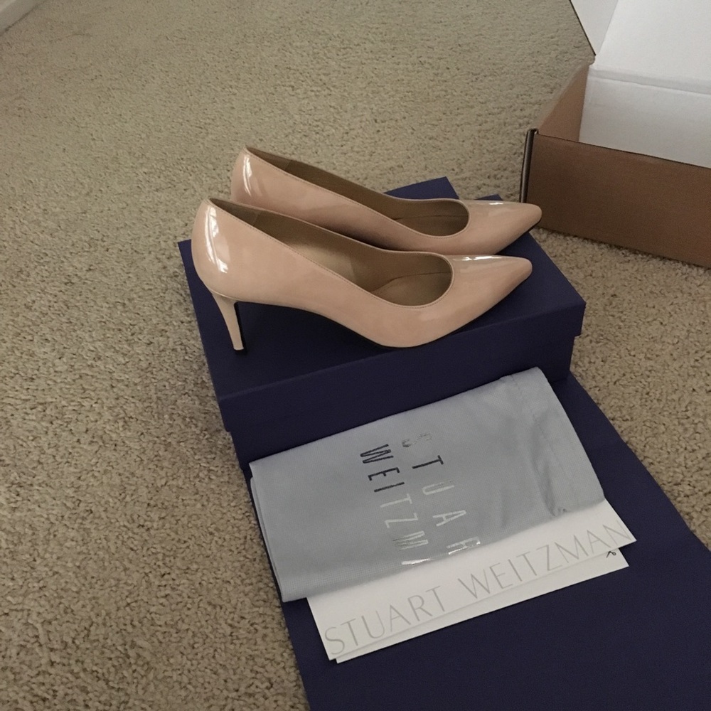 Stuart Weitzman patent leather pumps