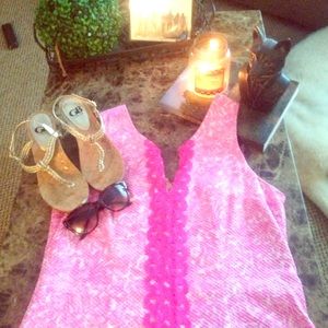 Lilly from Target Shift Dress- Pink/White