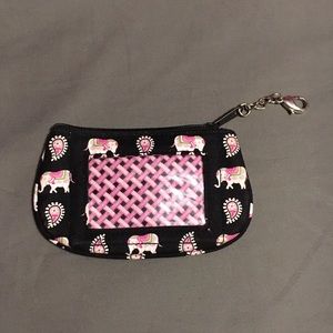 Pink elephants coin purse