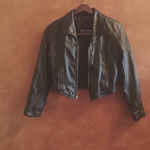 Vintage Cropped Leather Jacket