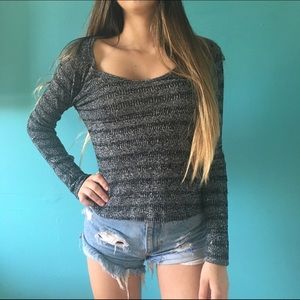 Grey knit sweater