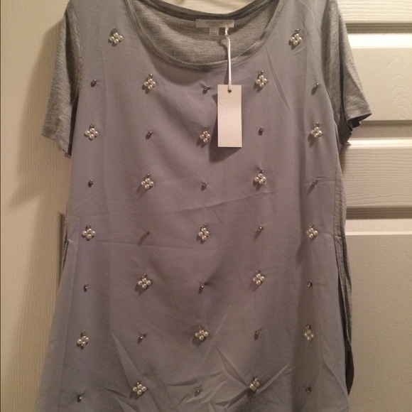 Piperlime Studded Grey Tee