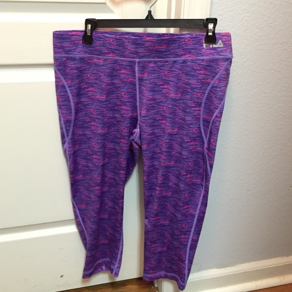 FILA Exercise Capris Large Purple/Pink