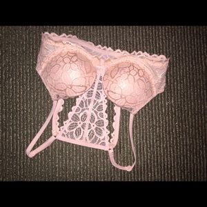 NEW PINK DATE RACERBACK LACE BRA