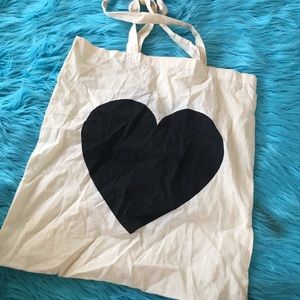 WILDFOX HEART CANVAS TOTE BAG PURSE WILDFOX HEART CANVAS TOTE BAG PURSE