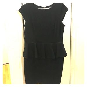 Black Peplum Mini Dress