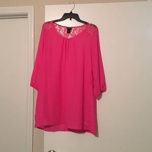Pink long sleeved shirt