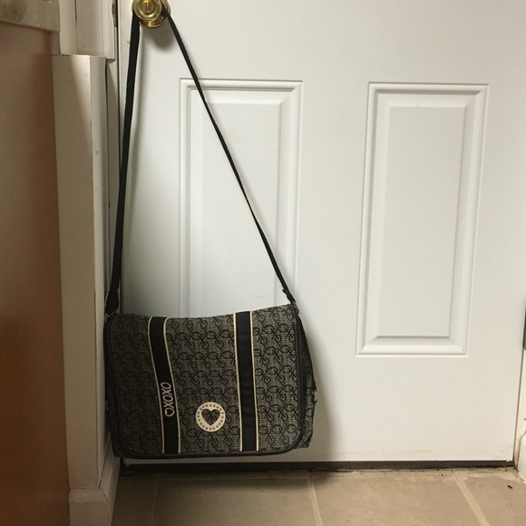 XOXO used messenger bag black, gray, pink