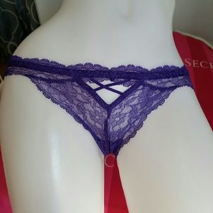 Victoria's Secret Purple Lace Cheekini Panty