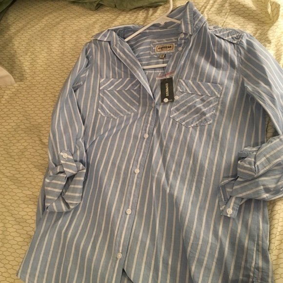 NWT Express boyfriend Button Down