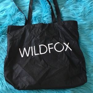 WILDFOX BLACK TOTE BAG PURSE WILDFOX BLACK TOTE BAG PURSE