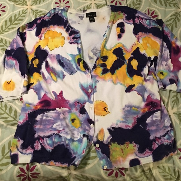 Gorgeous watercolor print cardigan