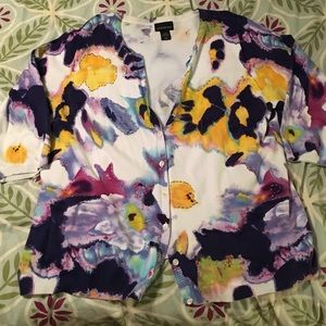 Gorgeous watercolor print cardigan