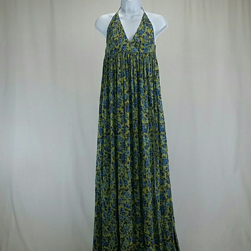 Novella Royale Blue Rose Women's Maxi Dress - NWT