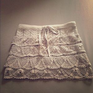 BCBG MaxAzria - crochet skirt cover-up