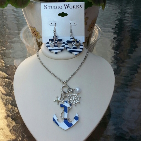 Studio Works nautical set, earrings and necklace