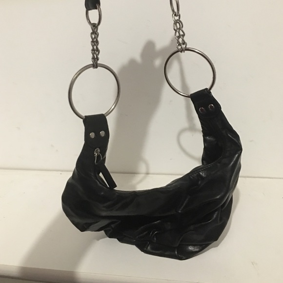 Black small shoulder purse
