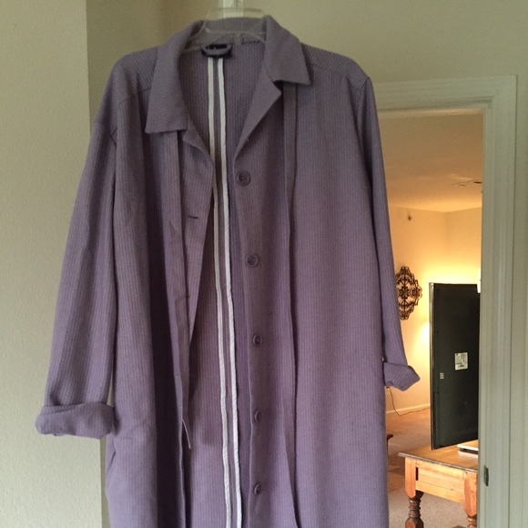 ASOS Reclaimed Vintage Purple Coat with Belt