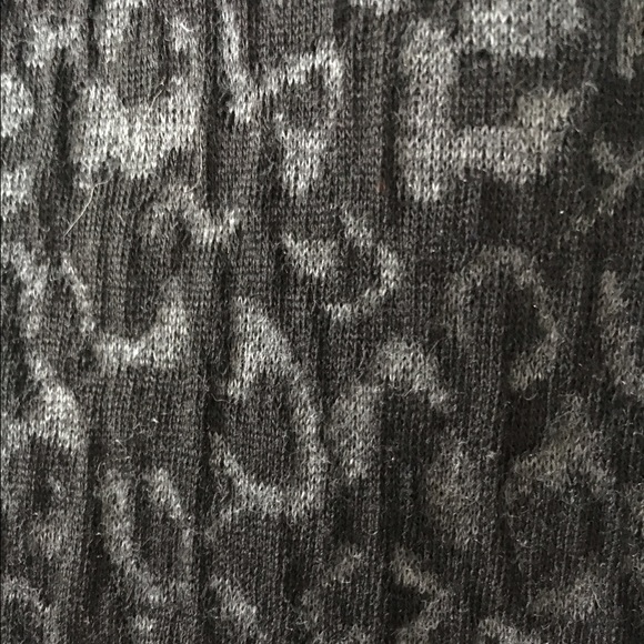 Black & Grey Leopard Print Pencil Skirt - Picture 2 of 3