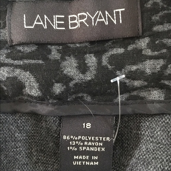 Black & Grey Leopard Print Pencil Skirt - Picture 3 of 3