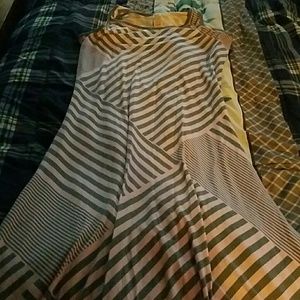 Pink/grey maxi dress