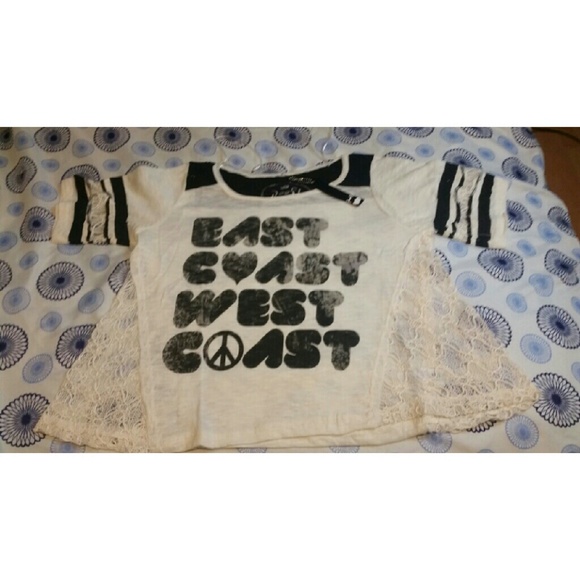 East and West Coast Lace T Shirt