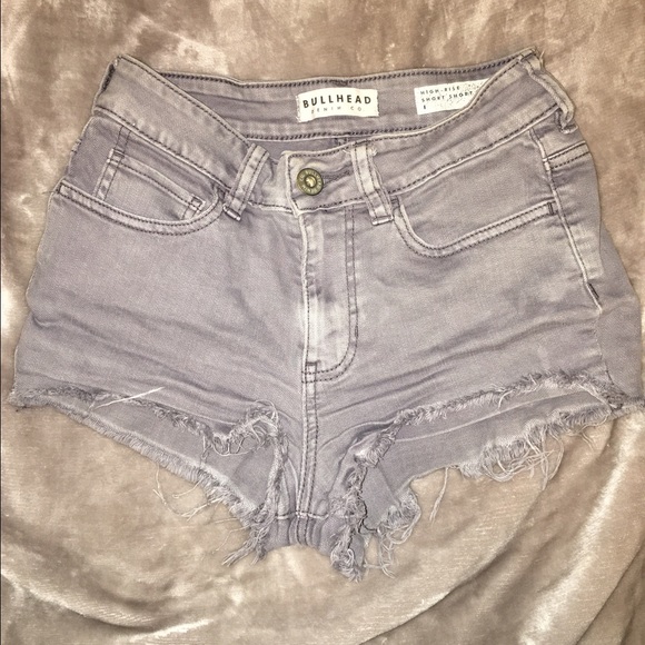Grey high waisted shorts