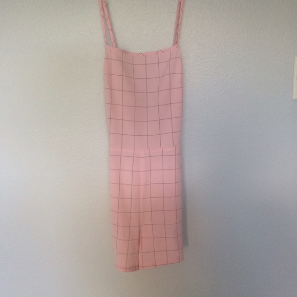 American Apparel Pink Grid Romper