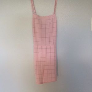American Apparel Pink Grid Romper
