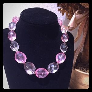 Light pink bolder bead necklace