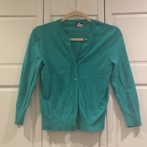 J Crew Teal Cardigan