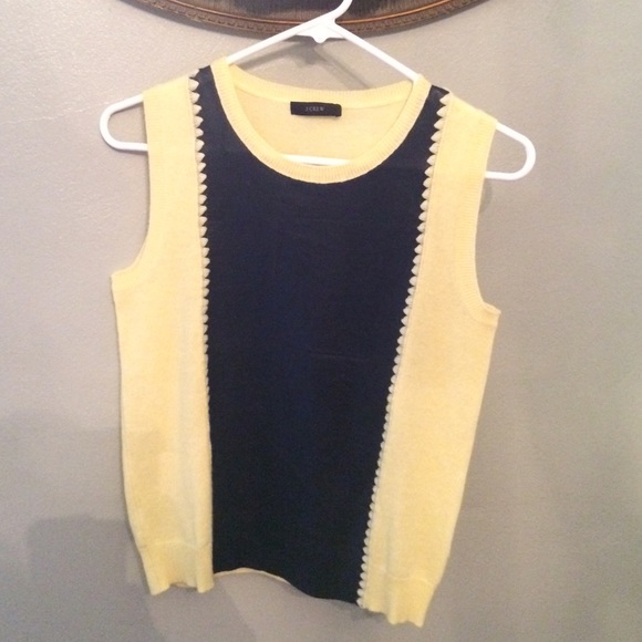 J.Crew Cashmere and leather Sleeveless top