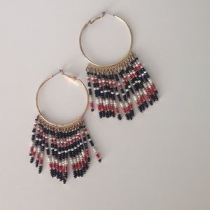 Beaded Hoop Earrings