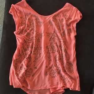 Orange detailed blouse